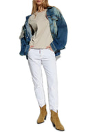 Tricou DSQUARED2, Logo Signature Print, Beige