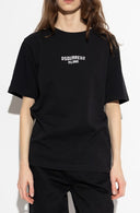 Tricou DSQUARED2, Dsquared2 BLACK T-shirt with printed logo