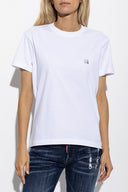 Tricou DSQUARED2, Metal D2 Upside Down Regular Fit T-Shirt, White