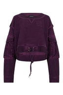 Bluza DSQUARED2, D2 Upside Down Supernegative Dyed Crewneck, Mov