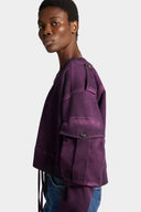 Bluza DSQUARED2, D2 Upside Down Supernegative Dyed Crewneck, Mov