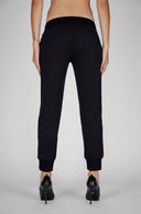 Pantaloni Dsquared2, Insertie rosie cu frunza, Negru