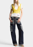 Pantaloni DSQUARED2, Dark Weight Wash Loose Twist Jeans