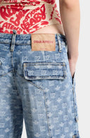 Jeans DSQUARED2, D2 Monogram Light Wash Cargo Jeans
