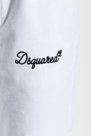 Pantaloni Dsquared2, Sweatpants with embroidered logo, Alb