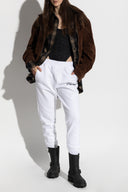 Pantaloni Dsquared2, Sweatpants with embroidered logo, Alb
