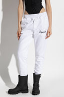Pantaloni Dsquared2, Sweatpants with embroidered logo, Alb