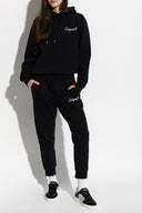 Pantaloni Dsquared2, Sweatpants with embroidered logo, Negru