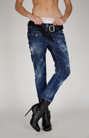 Jeans Dsquared2, Fermoar metalic inserat, Albastru