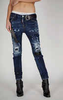 Jeans Dsquared2,  Cu insertii metalice pe buzunare, Blue