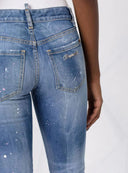 BLUGI  DSQUARED2, Stonewashed Crop-leg, Blue