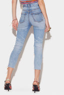 Jeans  DSQUARED2, Twiggy Light Was High Waist Cropped