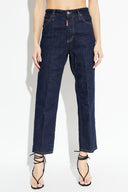 Blugi DSQUARED2, Dsquared2 NAVY BLUE ‘Boston’ jeans