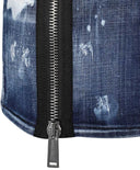 Fusta Dsquared, Cu fermoar atasat, Denim