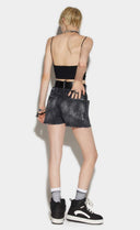 Pantaloni scurti DSQUARED2, Raw Cut Baggy Denim Shorts, Negru