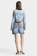 Pantaloni scurti DSQUARED2, Light Wash Cargo Shorts, Blue