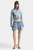 Pantaloni scurti DSQUARED2, Light Wash Cargo Shorts, Blue