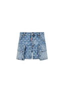 Pantaloni scurti DSQUARED2, Light Wash Cargo Shorts, Blue