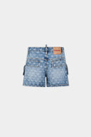 Pantaloni scurti DSQUARED2, Light Wash Cargo Shorts, Blue