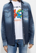 Camasa DSQUARED2, Denim Green Logo