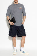 Tricou DSQUARED2, Summer Lovers, Seaside Stripes, White, Black, Regular Fit