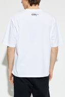Tricou DSQUARED2,ICONique Loose Fit T-Shirt,  Hats Print Alb