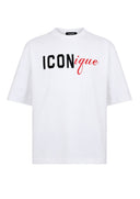 Tricou DSQUARED2, Iconique-print T-shirt, Alb