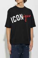 Tricou DSQUARED2, Black Cotton t-shirt with stitched logo