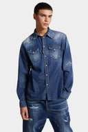 Camasa DSQUARED2, Icon Regular,Wester, Blue