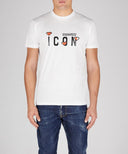 Tricou DSQUARED2, Icon Heart Pixel, Alb