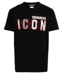 Tricou DSQUARED2, Cool/Slim Fit, Black Icon, Scribble Print