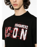 Tricou DSQUARED2, Cool/Slim Fit, Black Icon, Scribble Print