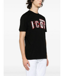 Tricou DSQUARED2, Cool/Slim Fit, Black Icon, Scribble Print