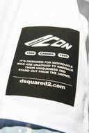 Tricou DSQUARED2, Black Logo Patch, White