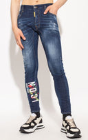 Jeans DSQUARED2, Logo Spray, Tidy Biker