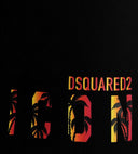 Pantaloni Scurti DSQURED2, Multicolor Palm Tree, Negru