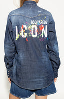Camasa DSQUARED2, Insertie Icon Paint, S80DL0014S30341470