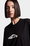 Tricou DSQUARED2, Icon New Generation, Loose Fit, Black
