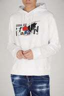 Hanorac Dsquared2, Imprimeu Colorat, White