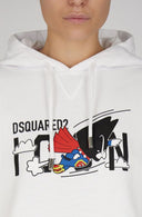 Hanorac Dsquared2, Imprimeu Colorat, White