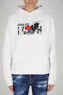 Hanorac Dsquared2, Imprimeu Colorat, White