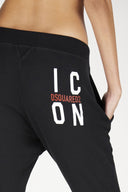 Pantaloni Dsquared2, Imprimeu ICON alb