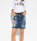 Fusta DSQUARED2, S80MA0012S30342470 Icon Splatter