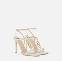 Sandale ELISABETTA FRANCHI, Logo Brand atasat, Alb