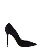 Pantofi  ELISABETTA FRANCHI, Logo Suede Décolleté Étoile, Negru