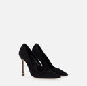 Pantofi  ELISABETTA FRANCHI, Logo Suede Décolleté Étoile, Negru