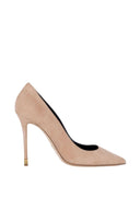 Pantofi  ELISABETTA FRANCHI, Logo Suede Décolleté Étoile, Beige