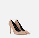 Pantofi  ELISABETTA FRANCHI, Logo Suede Décolleté Étoile, Beige