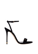 SANDALE ELISABETTA FRANCHI, cu ankle strap Étoile, Negru