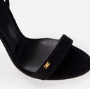 SANDALE ELISABETTA FRANCHI, cu ankle strap Étoile, Negru